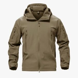 Maelstrom softshell fleece lined water repellent jacket.